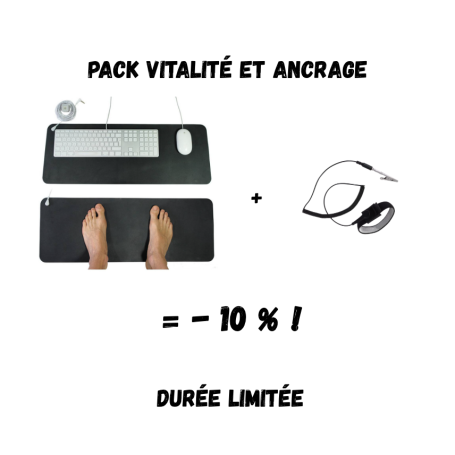 Pack Vitalité & Ancrage | Tapis de earthing 68 x 25 cm + bracelet de earthing