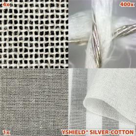 Tissu de protection anti-ondes Silver-Cotton YShield - HF + BF | Coupon de 39 x 39 cm (0,15 m²)