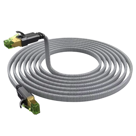 Câble Ethernet RJ45 blindé plat CAT 8 40 Gbps