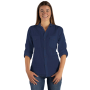 Chemise anti-ondes "Casual" Wavesafe femme - Tissu Swiss Shield® Ventus | Bleu foncé