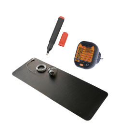 Pack | Tapis universel de mise à la terre 68 x 25 + Testeur terre Peakmeter PM6860DR + Stylo test conductivité | Earthing by CdV