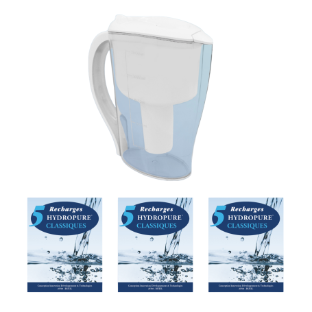 Pack | Carafe filtrante Hydropure + 15 recharges Classiques