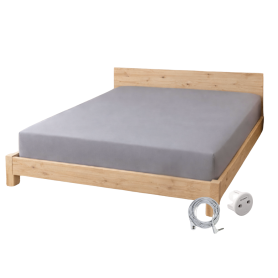 Drap-housse de mise à la terre (Earthing) en coton bio Gris | 6 tailles disponibles