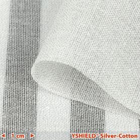 Tissu de protection anti-ondes Silver-Cotton YShield | Hautes et basses fréquences -42 dB