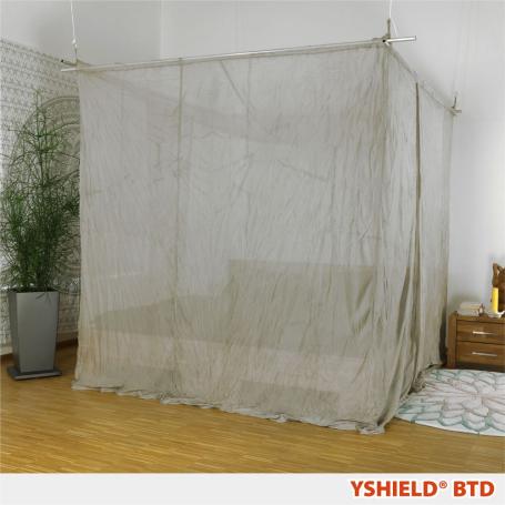 Baldaquin anti-ondes YShield Silver-Tulle BTD Forme cabine 2 places |HF + BF -50 dB