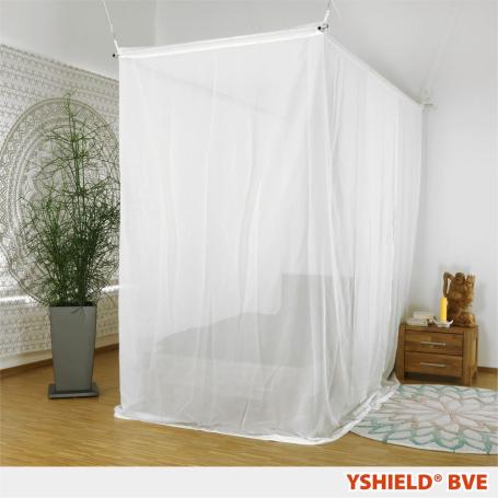 Baldaquin anti-ondes en tissu Swiss Shield Voile BVE cabine lit 1 place | HF -38 dB