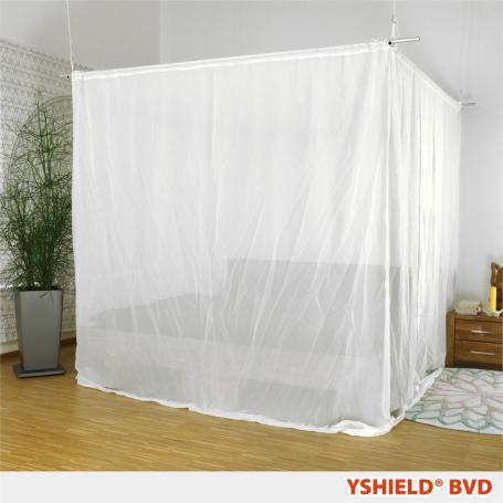 Baldaquin anti-ondes en tissu Swiss Shield Voile BVD Forme cabine 2 places | HF -38 dB