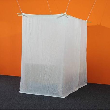Baldaquin anti-ondes en tissu Swiss Shield Naturell Ultra cabine 1 place | HF + BF -38 dB