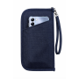 Portefeuille organiser RFID grand format avec pochette extérieure anti-ondes pour smartphone | 24 x 13 cm