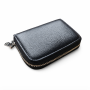 Porte-carte RFID et NFC en cuir véritable - Protection anti-piratage | Noir