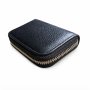 Porte-carte RFID et NFC en cuir véritable - Protection anti-piratage | Noir