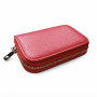 Porte-carte RFID et NFC en cuir véritable - Protection anti-piratage | Rouge