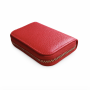 Porte-carte RFID et NFC en cuir véritable - Protection anti-piratage | Rouge