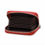Porte-carte RFID et NFC en cuir véritable - Protection anti-piratage | Rouge