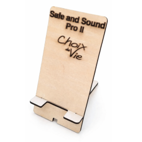 Support en bois gravé Safe and Sound Pro II