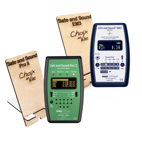 Pack Safe and Sound "Analyse complète des ondes HF + BF" | Pro II + EM3 + supports bois