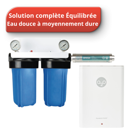 Pack "Eau saine Équilibrée" : YdroKalk avec adoucisseur SAAS + osmoseur A2O Aquaporin