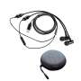 Oreillettes anti-ondes stéthoscopique iBrain FC12 USB-C stéréo avec étui rigide | Noir