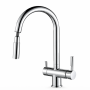 Robinet 3 voies Gliano BR316-1 avec bec extensible rétractable