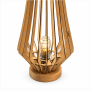 Lampe blindée Éclisse en contreplaqué avec socle rond en chêne massif