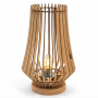 Lampe blindée Éclisse en contreplaqué avec socle rond en chêne massif