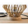 Lampe blindée Éclisse en contreplaqué avec socle rond en chêne massif