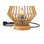 Lampe blindée Éclisse en contreplaqué avec socle rond en chêne massif