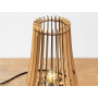 Lampe blindée Éclisse en contreplaqué avec socle rond en chêne massif