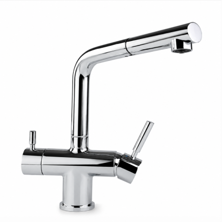 Robinet mitigeur 3 voies Gliano BR316-2 | Avec douchette rétractable