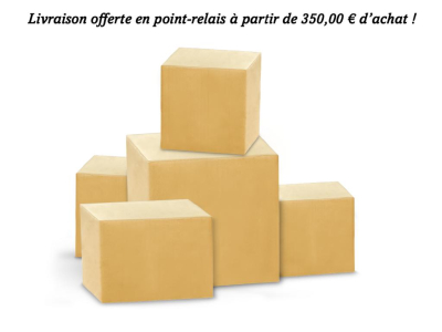 Livraison offerte en point-relais à partir de 350,00 € d'achat