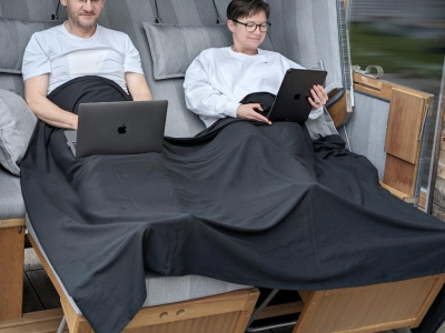 Nouveaux plaids anti-ondes YShield en tissu Black Jersey