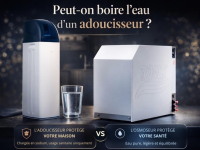 Peut-on boire l’eau d’un adoucisseur ? Risques, avis et solutions